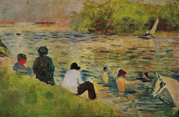  1884 Canvas - the bank of the seine 1884